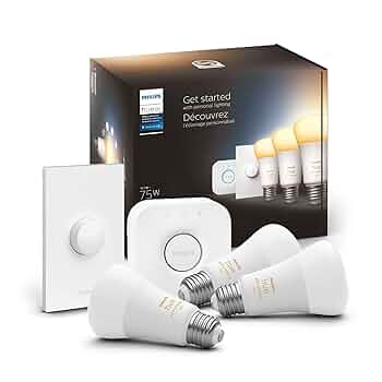 Philips Hue white and color 3個セット Hue Starter Kit: 2-pack A19 E26 60W LED Bulbs White and